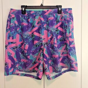 Birddogs Men’s XXL Baysiders Gym Shorts Purple Pink Boom. Lined Compression